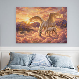 Pegasus Mother Foal โ Pegasus Mother Foal Blue Bedroom land 41
