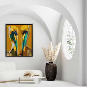Pelican Golden Bond - Luxury Wall Art