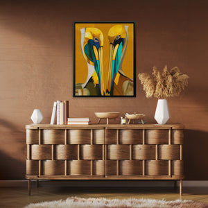 Pelican Golden Bond - Luxury Wall Art