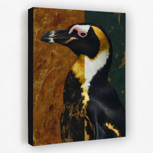 Penguin Color Abstract โ Penguin Color Abstract Portrait Side View Black Wrap 153
