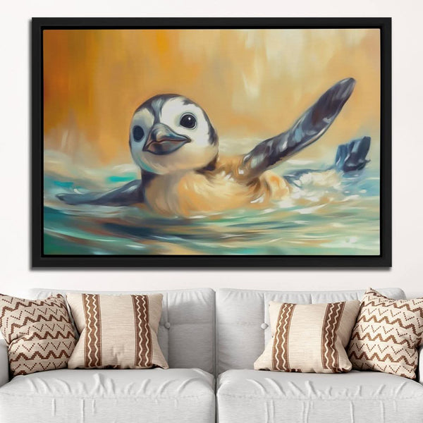 Penguin Glide in a room