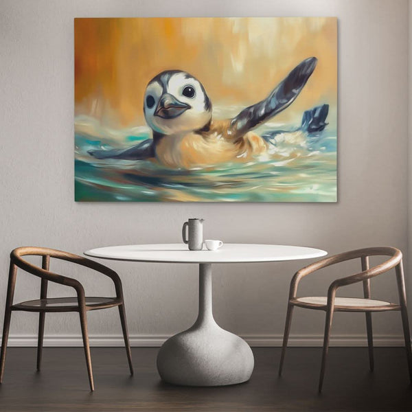 Penguin Glide in a room