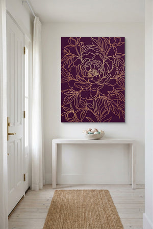 Peony Bloom Gold โ peony bloom gold p small room with table 1port flush print