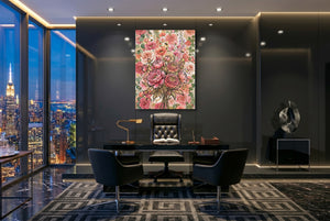 Peony Ranunculus Bouquet โ peony ranunculus bouquet office with city view 3 1port flush print