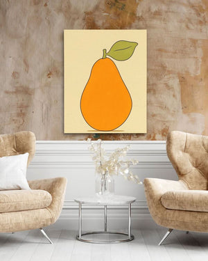 Perfectly Pear - Modern Neutral Canvas Wall Art