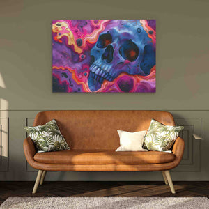 Phantom Skull - Macabre Wall Art in Black Frame