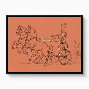 Pharaoh Chariot Gallop โ pharaoh chariot gallop white studio framed black