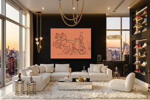 Pharaoh Chariot Gallop โ pharaoh chariot gallop modern living room interior 2 1land framed black
