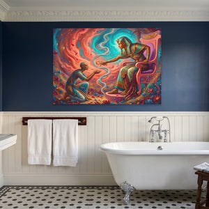 Pharaoh Divine Supplication โ Pharaoh Divine Supplication Blue Bathroom Land 58