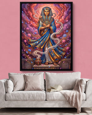 Pharaoh of Reverie โ pharaoh of reverie psd pink wall pink couch 1port framed black