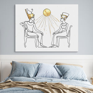Pharaoh Queen Golden โ pharaoh queen golden sq blue bedroom 1land flush print