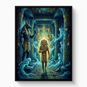 Pharaoh's Glowing Judgment โ pharaoh's glowing judgment white studio framed black