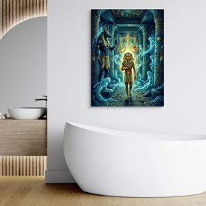 Pharaoh's Glowing Judgment โ pharaoh's glowing judgment sq bathroom hotel 1port flush print