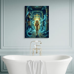 Pharaoh's Glowing Judgment โ pharaoh's glowing judgment sq luxury bathroom wall 1port flush print