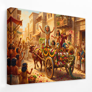 Pharaoh's Golden Procession — Pharaoh's Golden Procession Landscape Side View Mirror Wrap 155