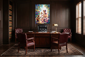 Pharaoh's Harp โ pharaoh's harp wooden office with desk 1port flush print