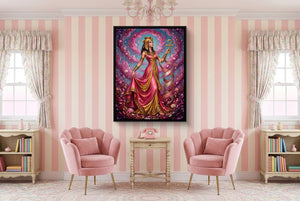 Pharaoh's Pink Veil โ pharaoh's pink veil pink living room interior 1port framed black