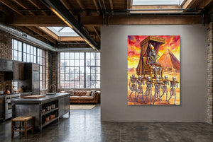 Pharaoh's Procession — pharaoh's procession kitchen interior with island 1port flush print