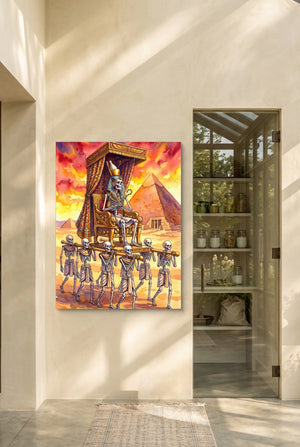 Pharaoh's Procession — pharaoh's procession p interior room with doorway 1port flush print