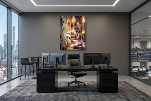 Pharaoh's Wall Script โ pharaoh's wall script office desk with monitors 1port flush print