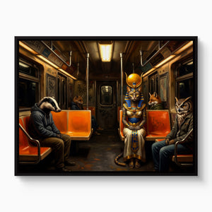 Pharaoh Subway Commute โ pharaoh subway commute white studio framed black