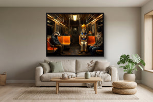 Pharaoh Subway Commute โ pharaoh subway commute living room interior view 2 1land framed black