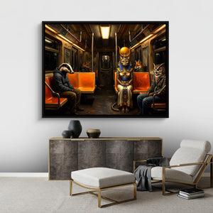 Pharaoh Subway Commute โ pharaoh subway commute sq best living room 1land framed black