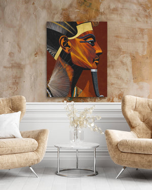 Pharaoh's Amber Throne - Luxury Wall Art