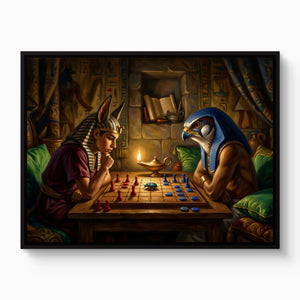 Pharaohs Ancient Game โ pharaohs ancient game white studio framed black