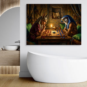 Pharaohs Ancient Game โ pharaohs ancient game sq bathroom hotel 1land flush print