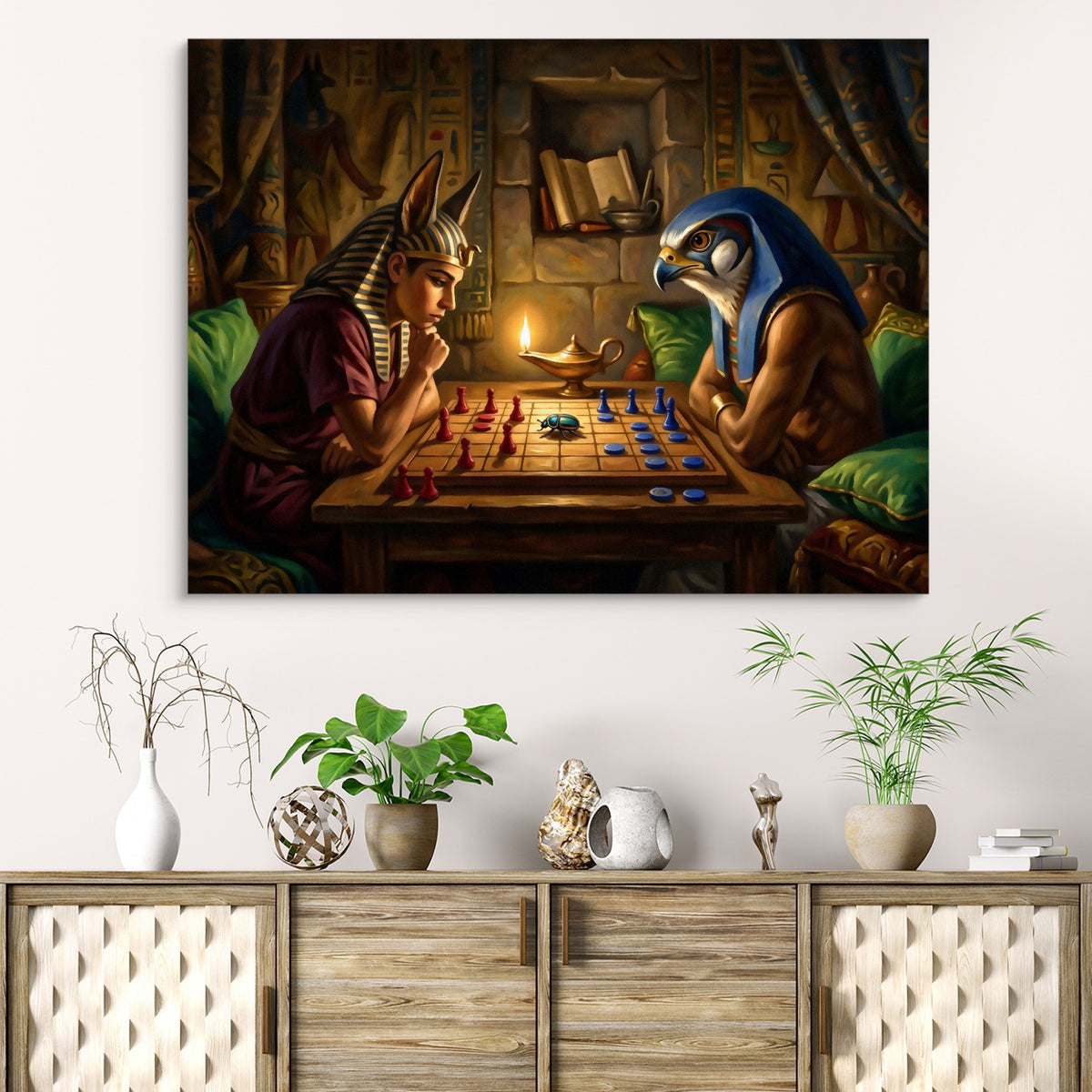 Pharaohs Ancient Game — pharaohs ancient game sq beach cabinet 1land flush print