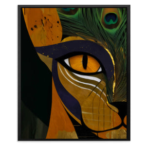 Pharaoh's Peacock Crown - Luxury Wall Art