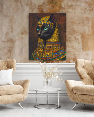 Pharaoh's Turquoise Stare - Luxury Wall Art