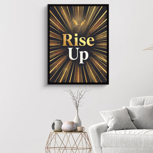 Phoenix Golden Rising โ phoenix golden rising sq white walls 1port framed black