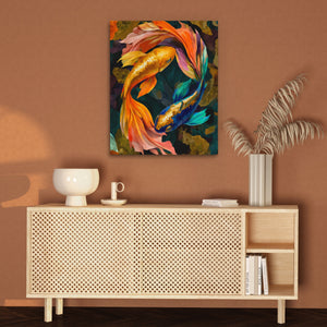 Phoenixes Circling Dance — Phoenixes Circling Dance Brown Wall 72