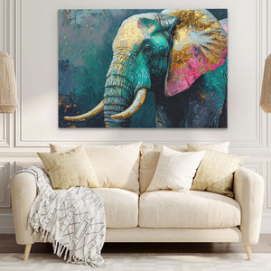 Pink Ears Elephant - Animals Art for Lounge