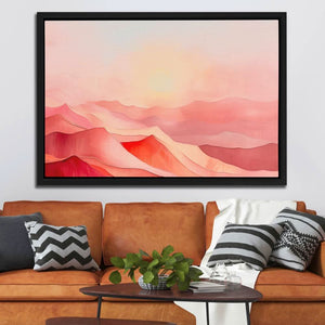 Pink Hills - Large Abstract Canvas Print