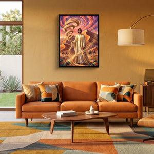 Pink Hippo Sleeping — pink hippo sleeping sq orange room 2 1port framed black