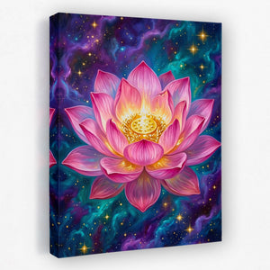 Pink Lotus Cosmic — Pink Lotus Cosmic Portrait Side View Mirror 233