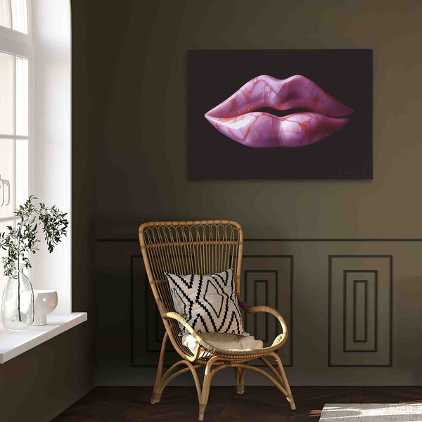 Pink Marble Lips in a room