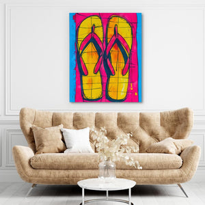 Pink Sandals - Luxury Wall Art