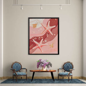 Pink Starfish - Pastel Wall Art for Nursery