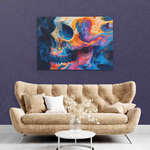 Plasma Skull - Colorful Wall Art