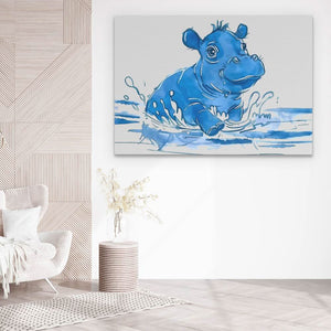 Playing Hippo - Luxury Wall Art