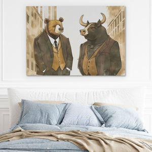 Pocket Change - Bull Wall Art in Black Frame