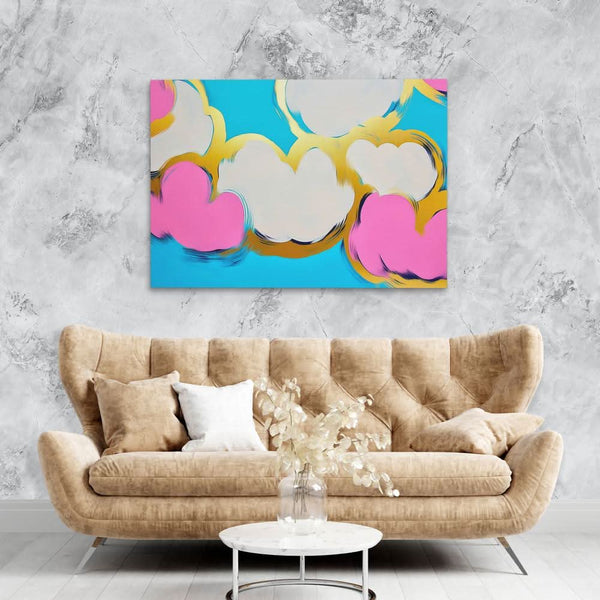 Pop Art Clouds in a room
