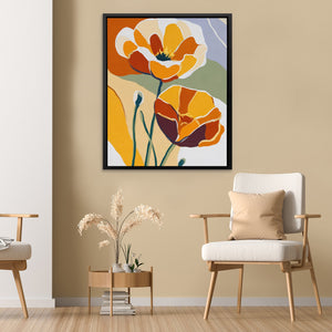 Poppy Autumn Glow - Luxury Wall Art