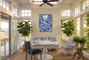 Porcelain Sky Crane โ porcelain sky crane sunroom with furniture 1port flush print