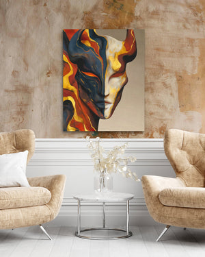 Portrait in Flames - Luxury Wall Art