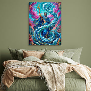 Poseidon's Azure Command โ poseidon's azure command sq green bedroom 1port flush print